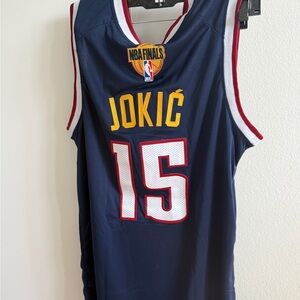 Nike Blue and White Men's Basketball Jersey